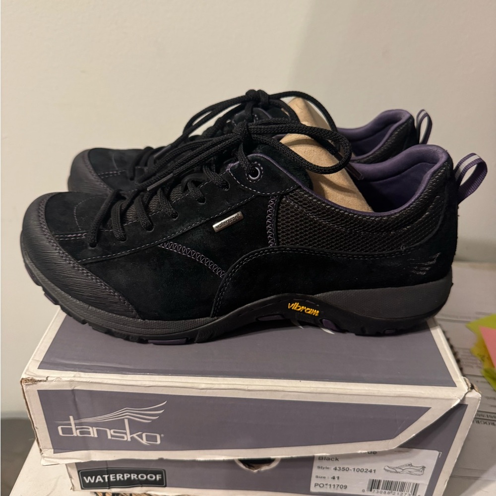 Dansko Women’s Black Waterproof Sneakers Hiking Paisley Suede 41 / 10 - Picture 2 of 12